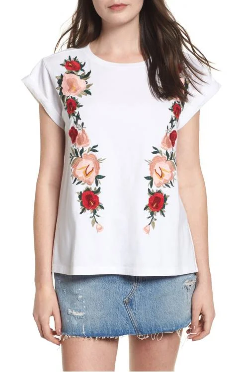 Embroidered Cotton Tee