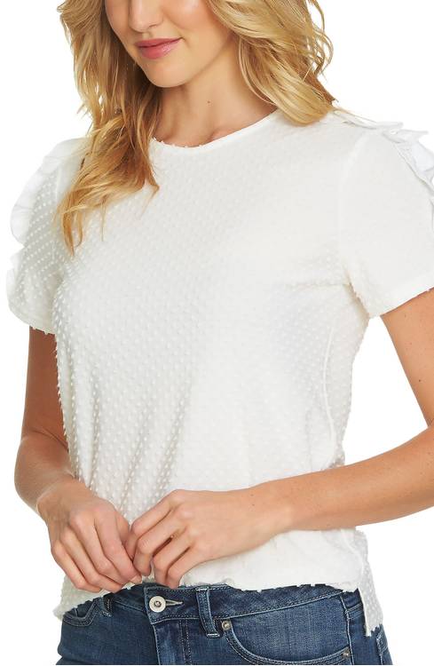 Mixed Media Clip Knit Top