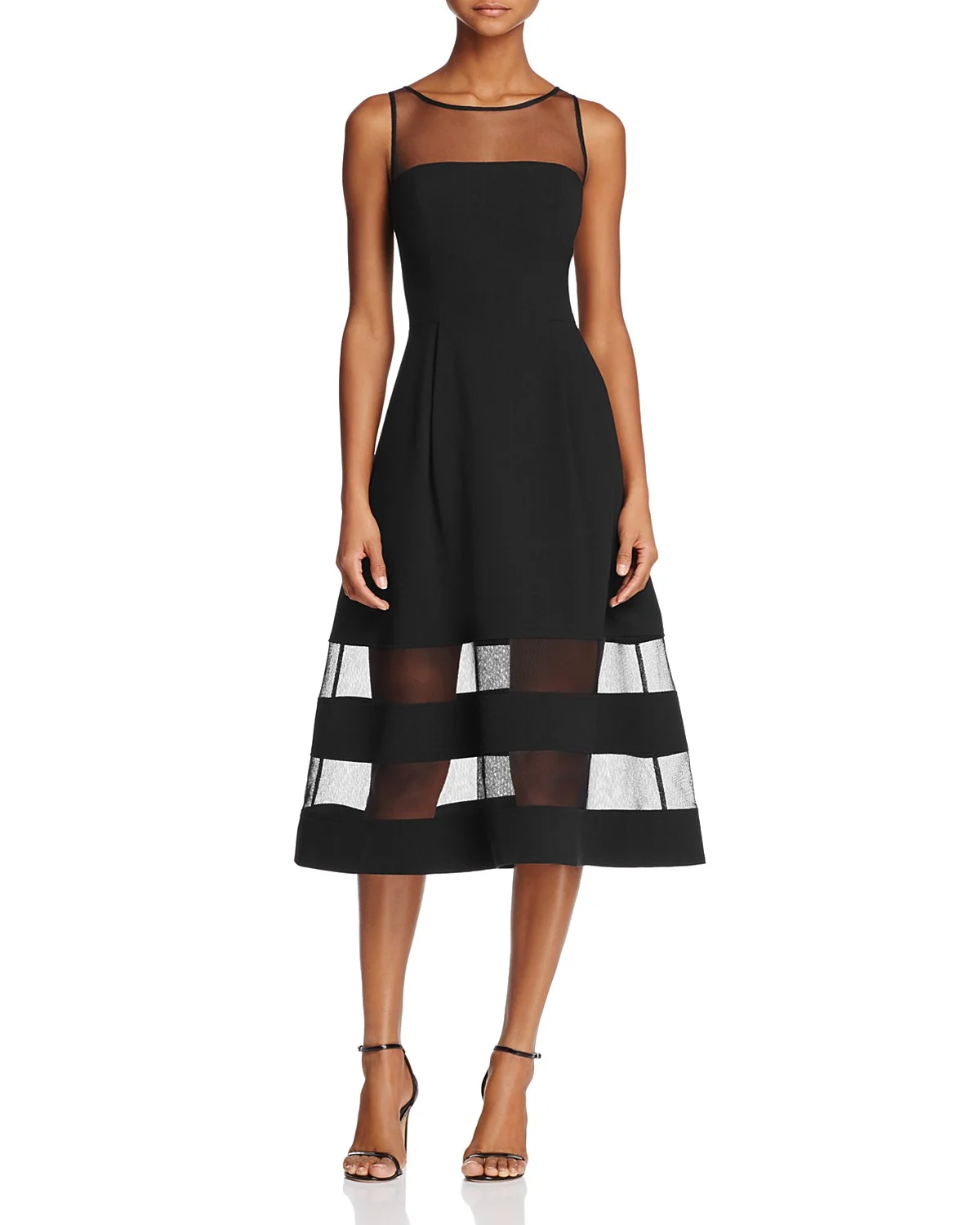 Illusion Fit-and-Flare Dress