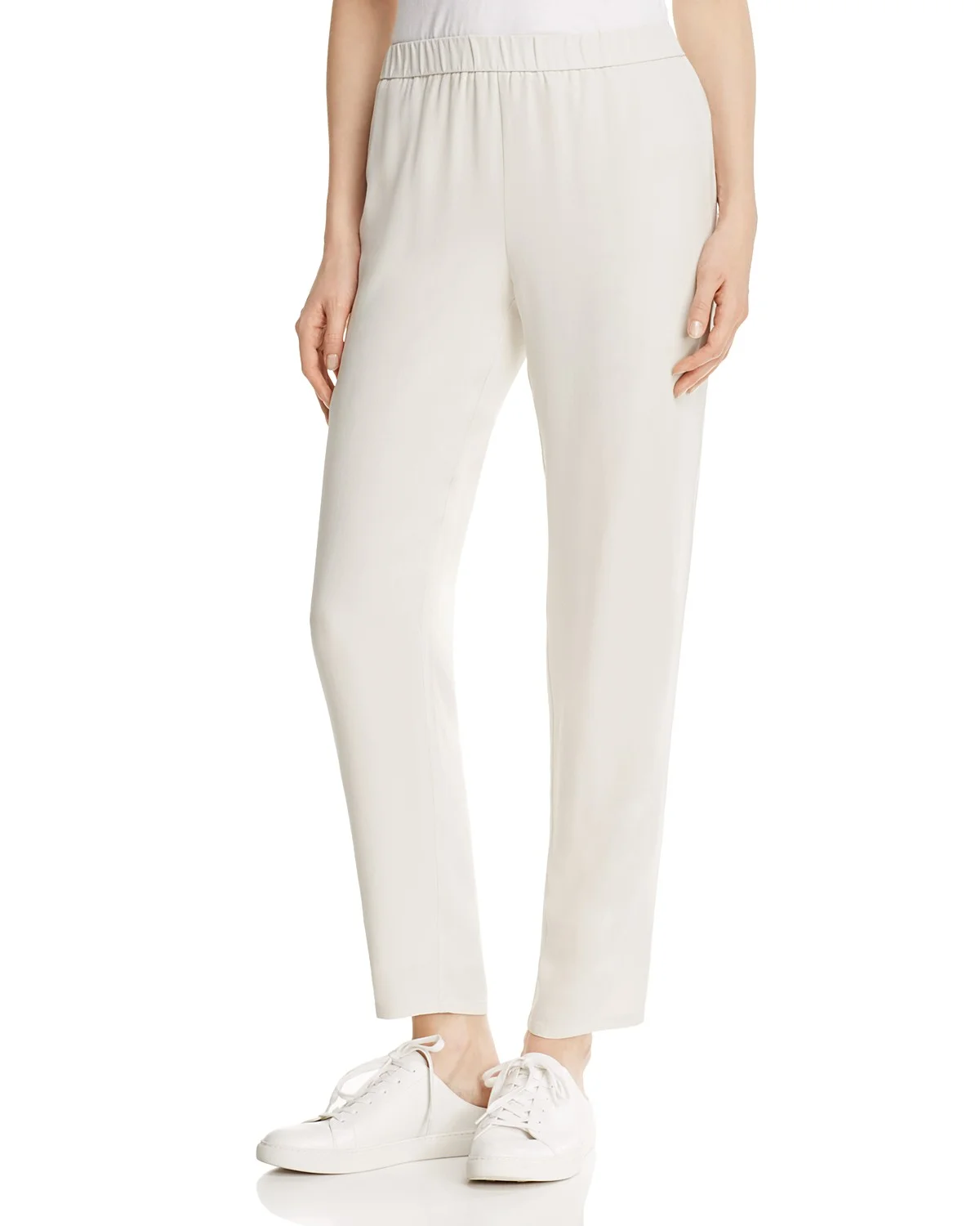 Slouchy Silk Ankle Pants