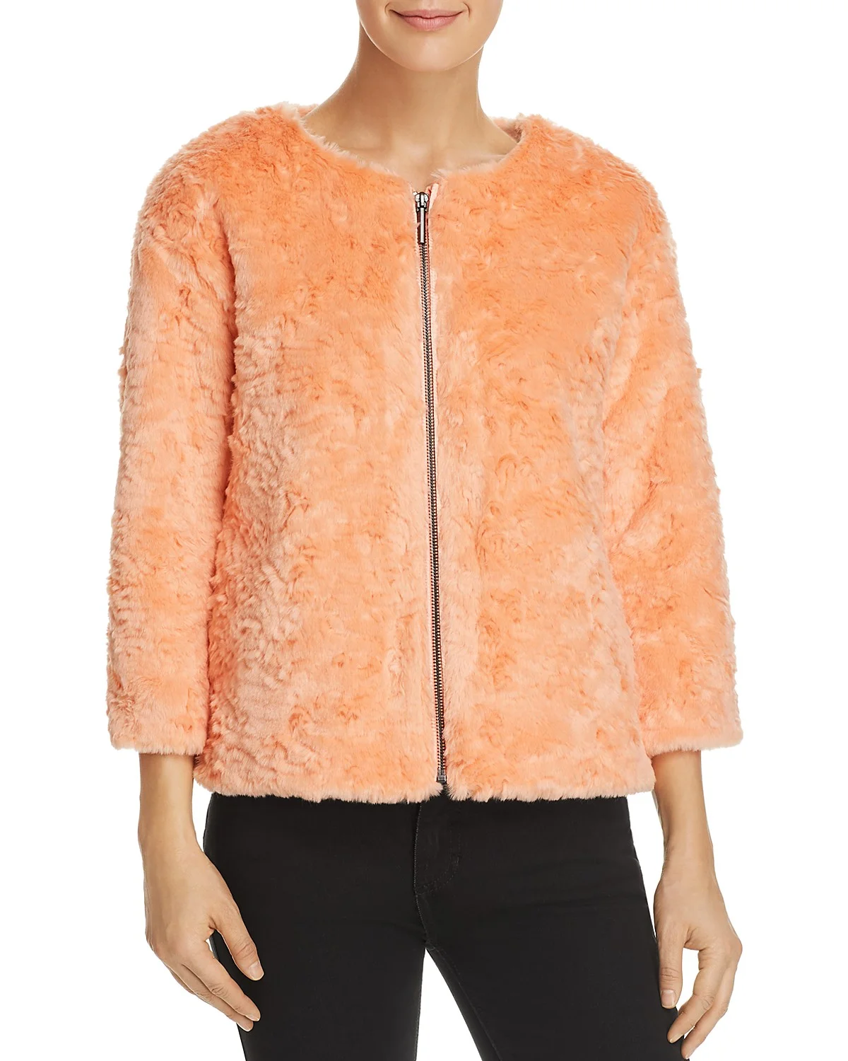 Cropped Faux-Fur Jacket