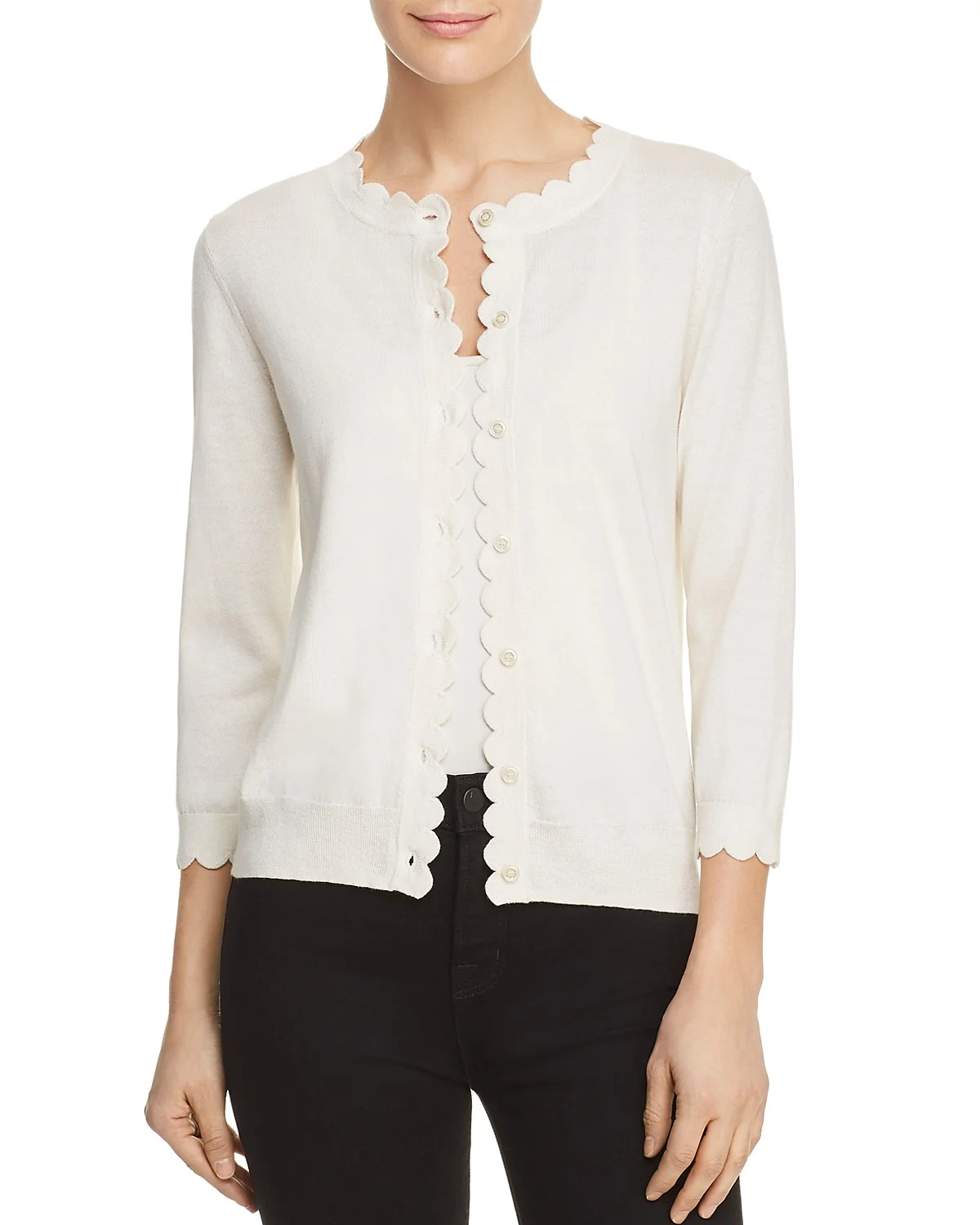 Scalloped Trim Cardigan