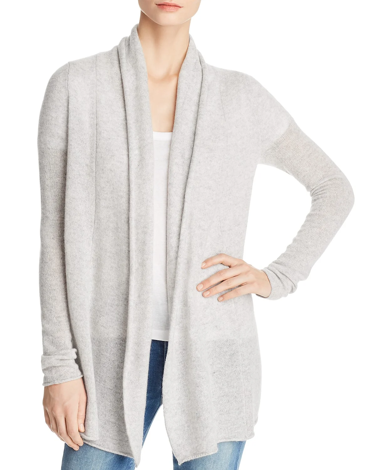 Open-Front Cashmere Cardigan