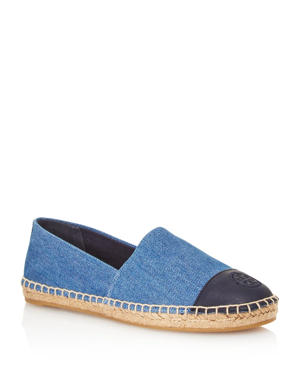 Denim Color-Block Cap Toe Espadrilles