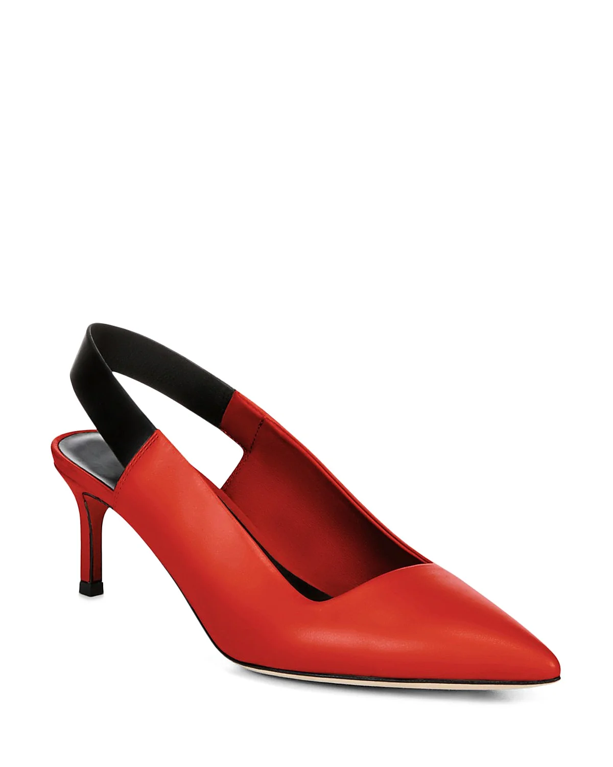 Blake Leather Slingback Kitten Heel Pumps
