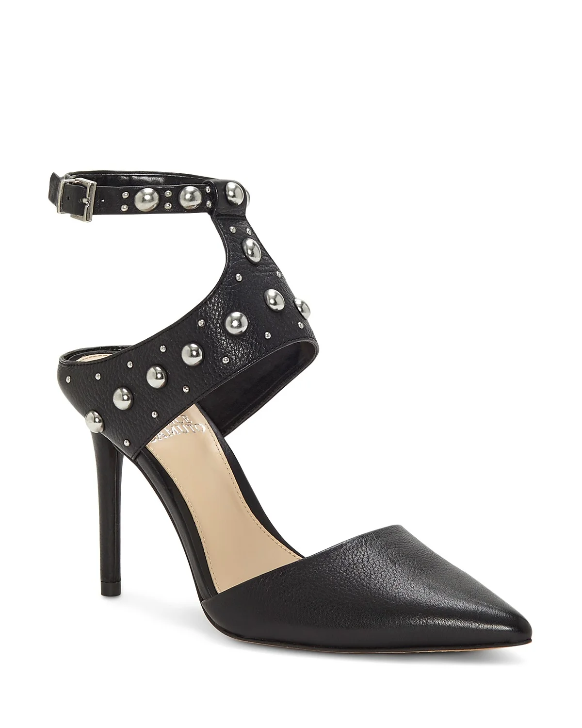 Ledana Studded Ankle Strap Pumps