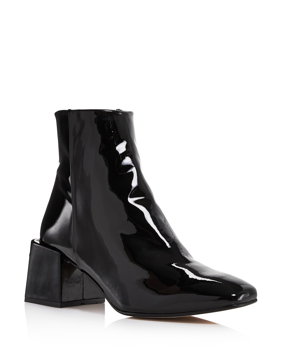Lazaro Patent Leather Block Heel Booties
