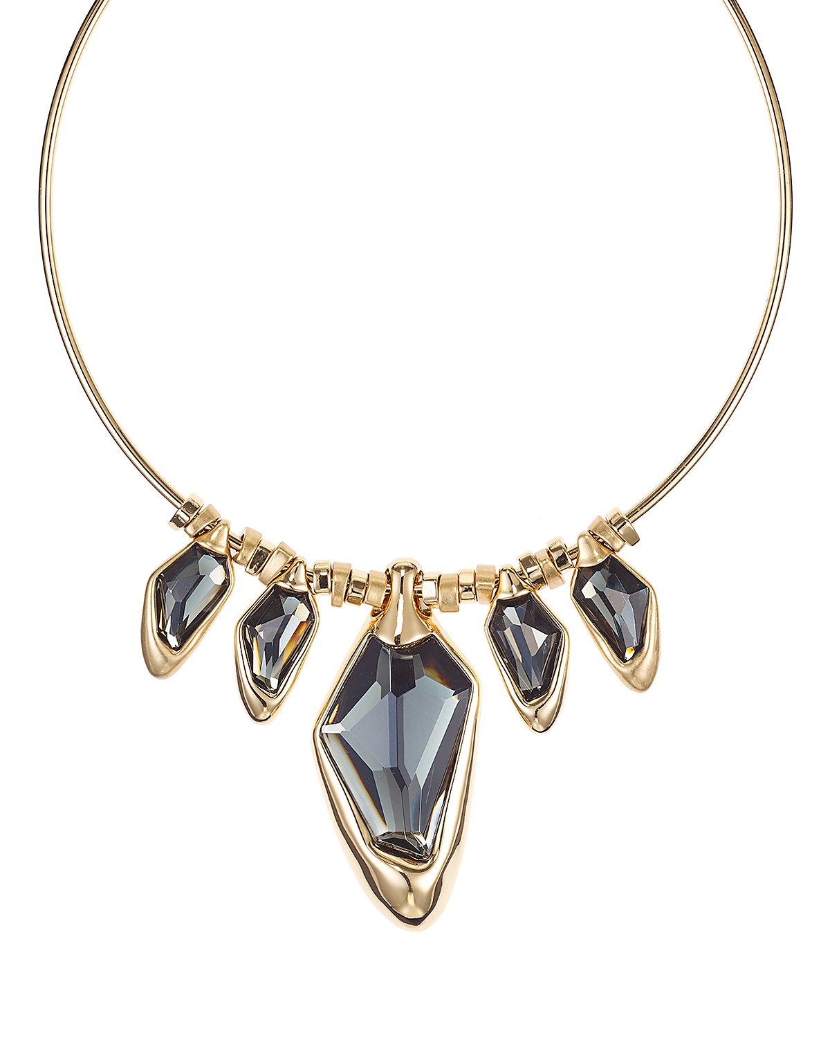 Round Wire Collar Necklace, 18"