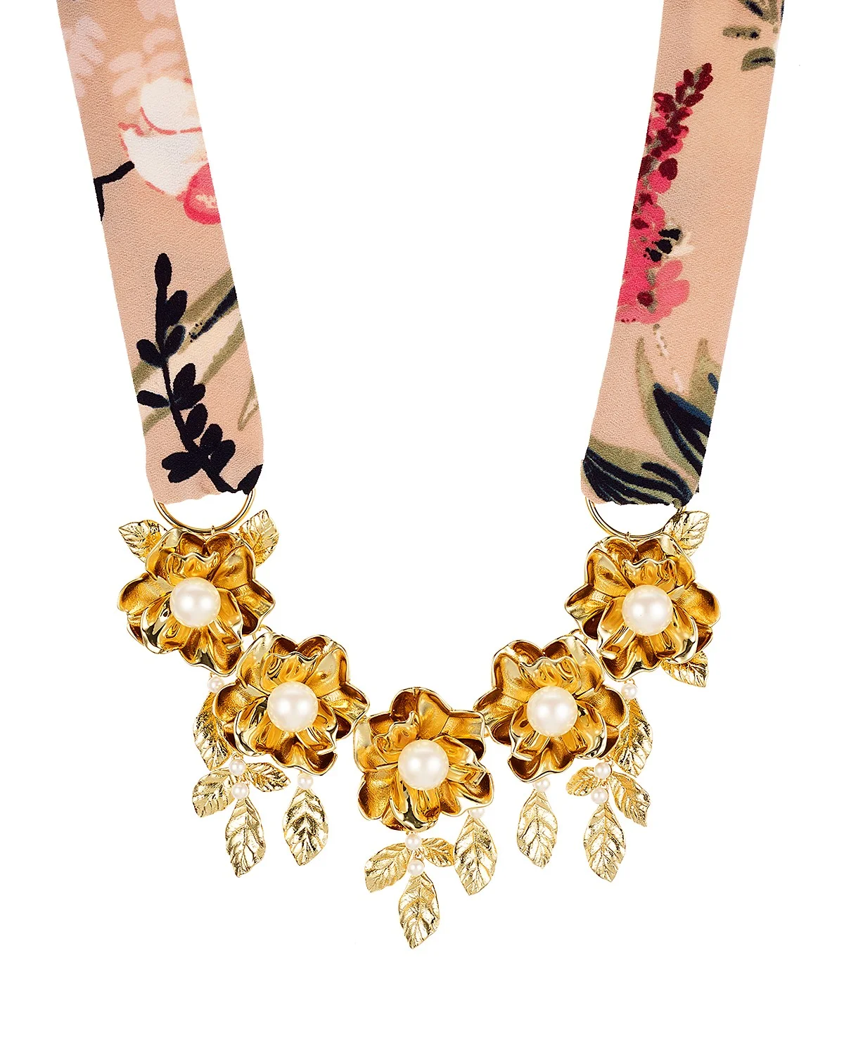Botanical Statement Necklace, 16"