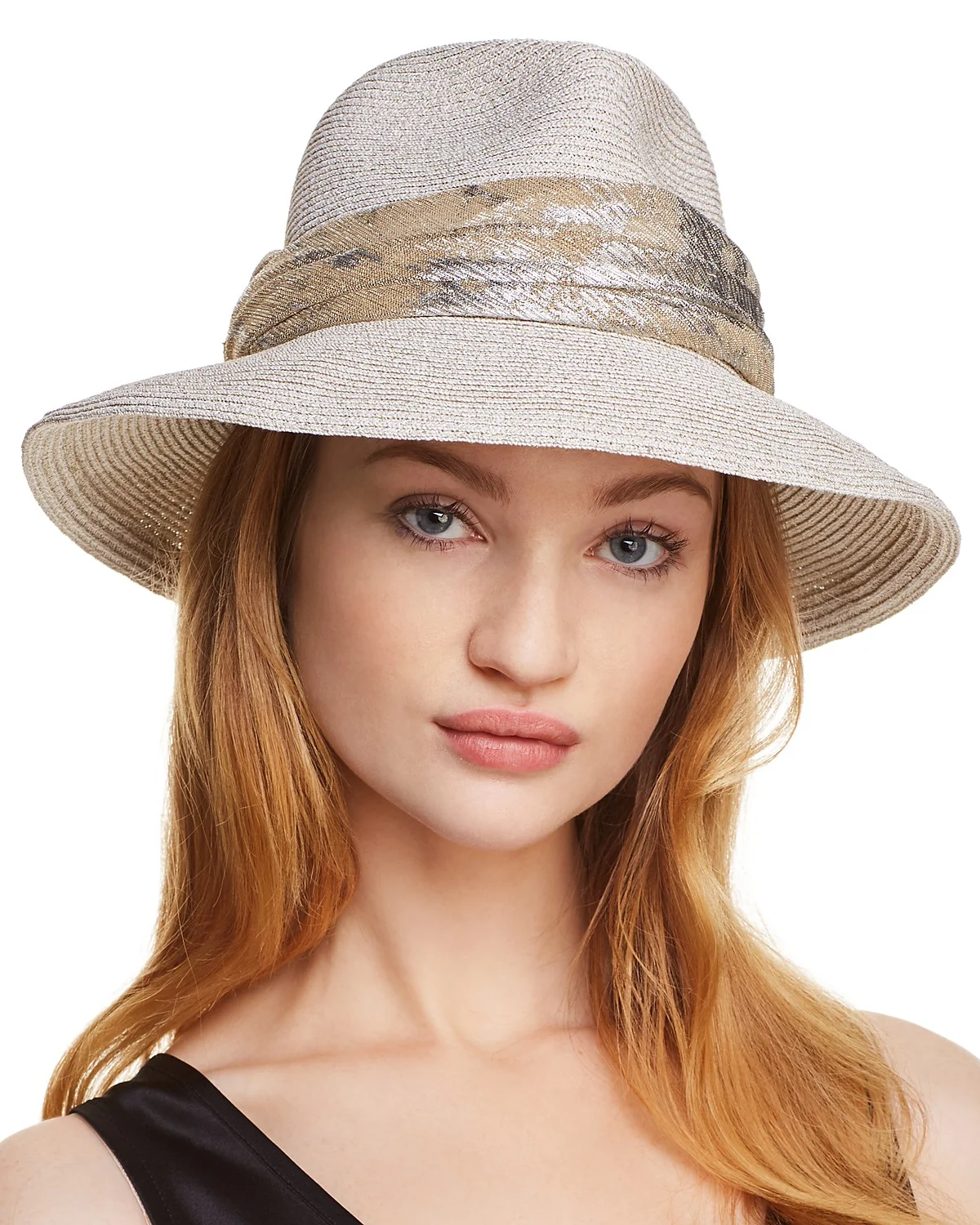 Olivia Metallic-Trim Fedora