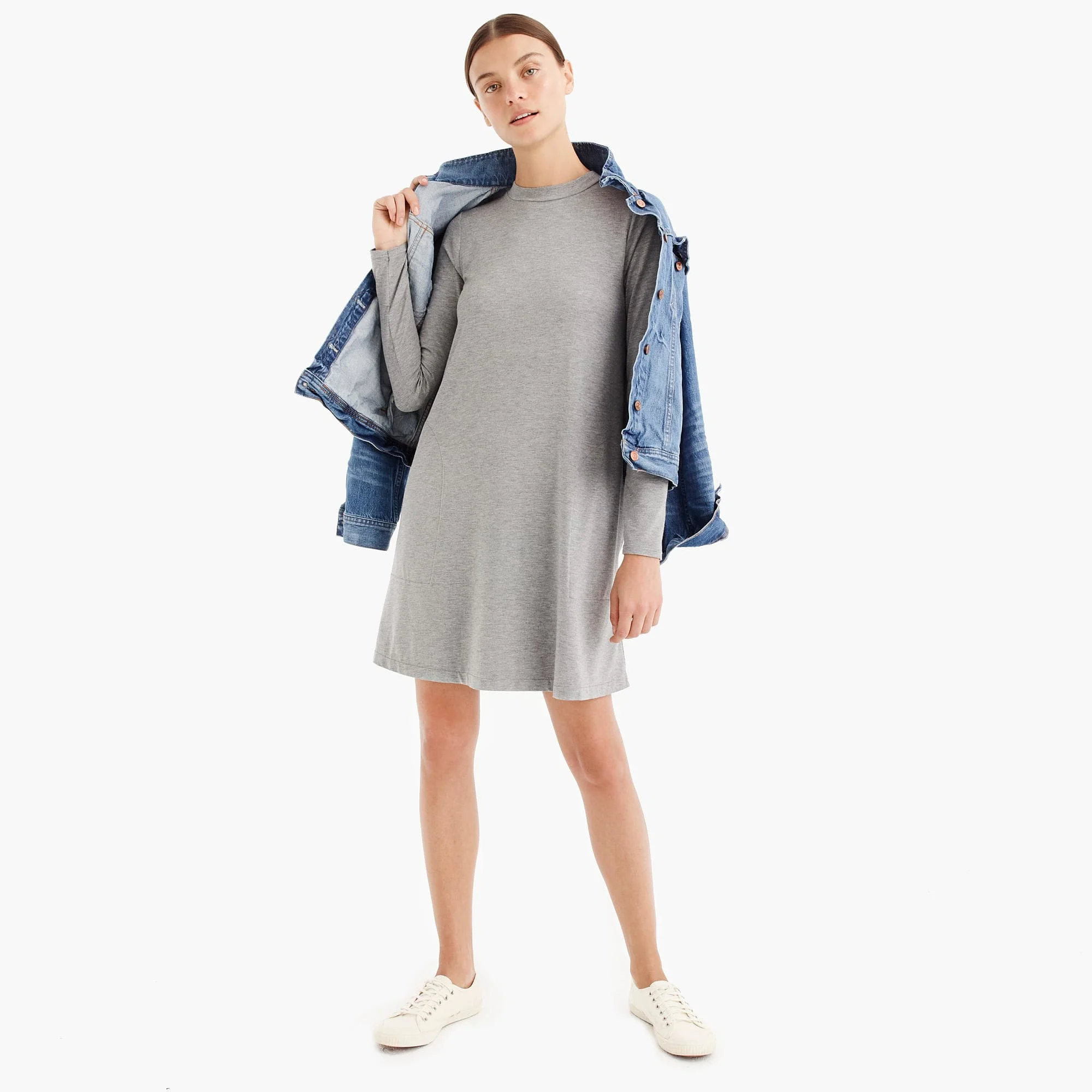 Swingy long-sleeve dress