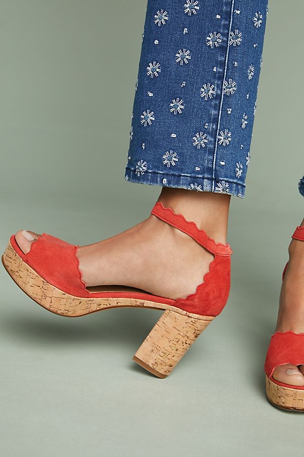 Scalloped Platform Heels