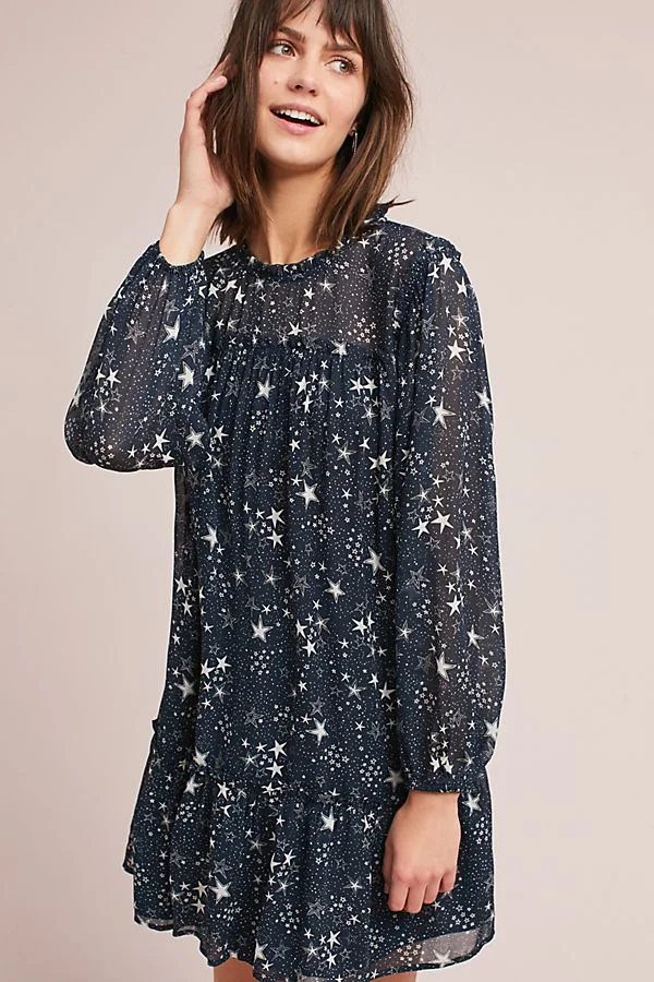 Ruffled Star Swing Dress