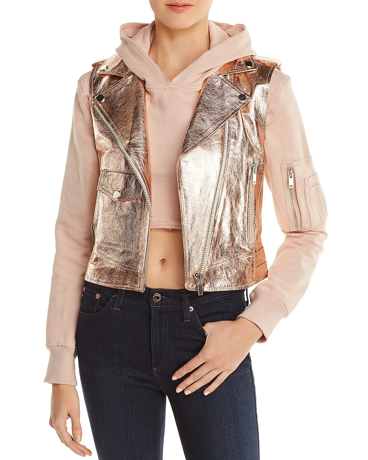 Hoody & Detachable Metallic Vest