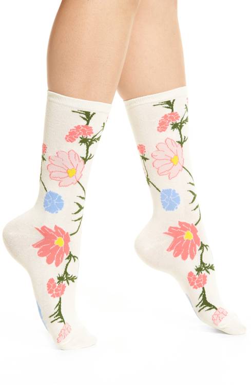 blossom crew socks