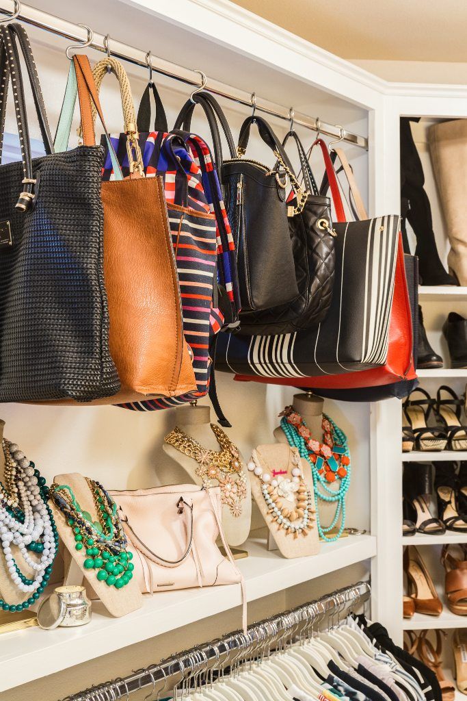 how to organize tote bags in your closet