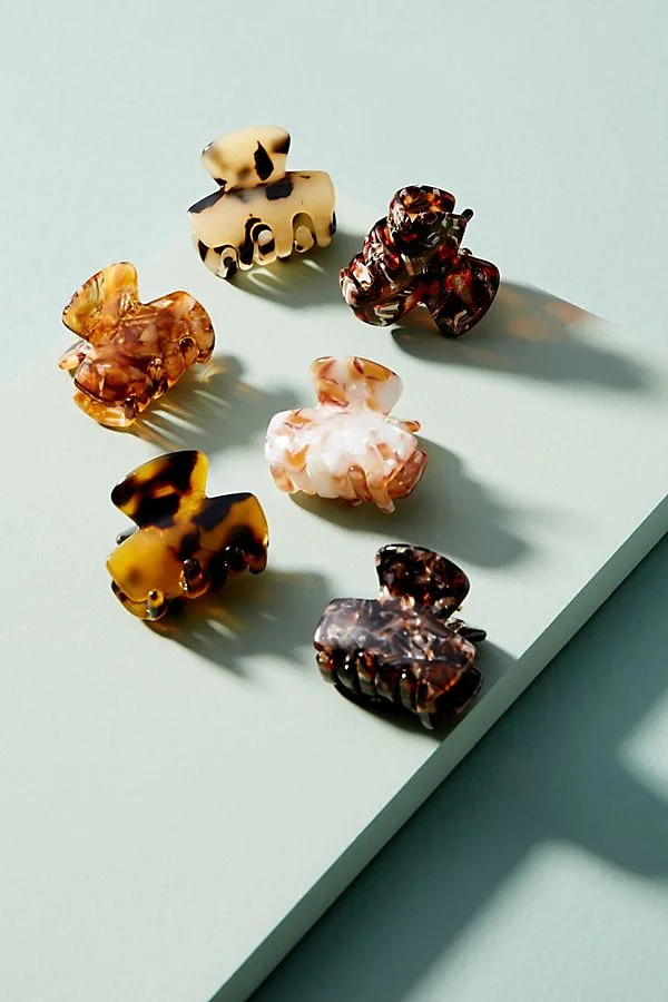 Speckled Mini Hair Clip Set