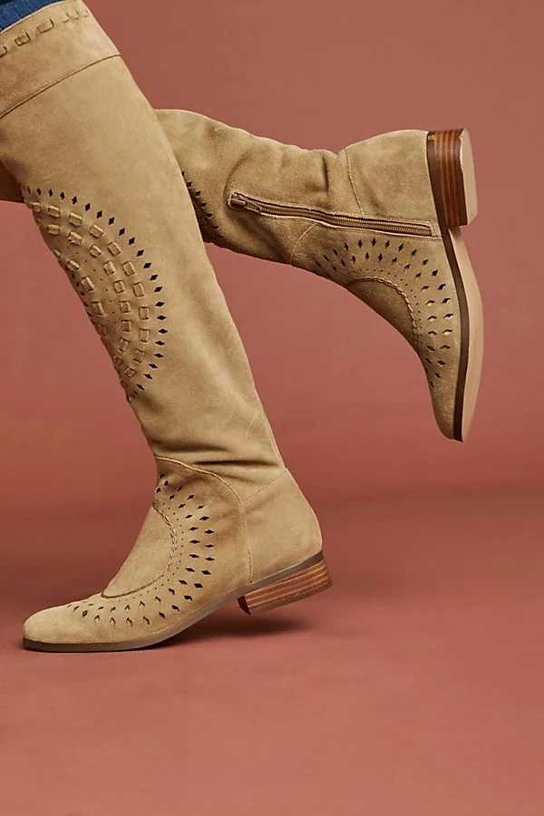 Farylrobin Cutout Knee-High Boots