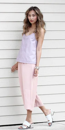 lavender and white outfits