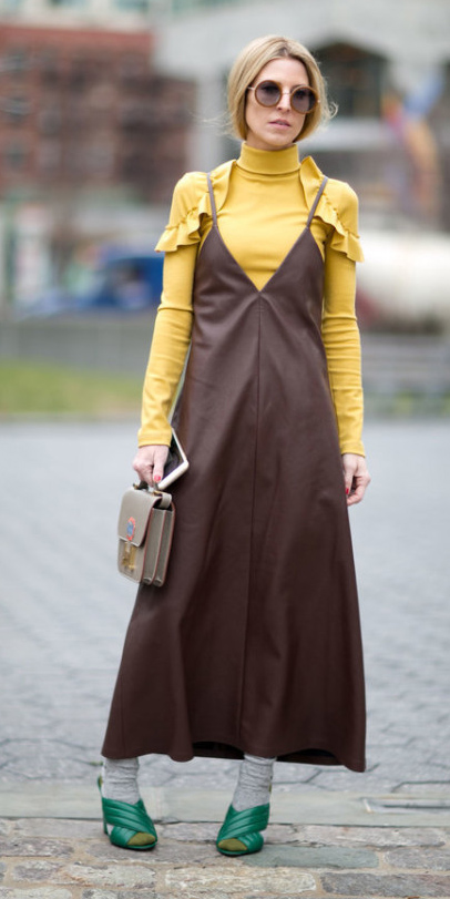 yellow pullover outfit
