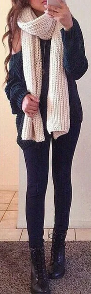 dark green sweater outfit