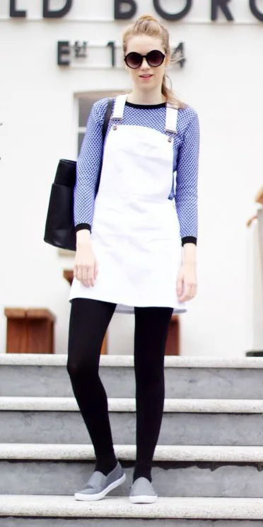 blue pullover outfit