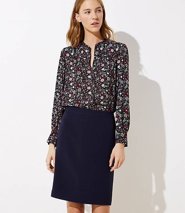 Double Face Pencil Skirt