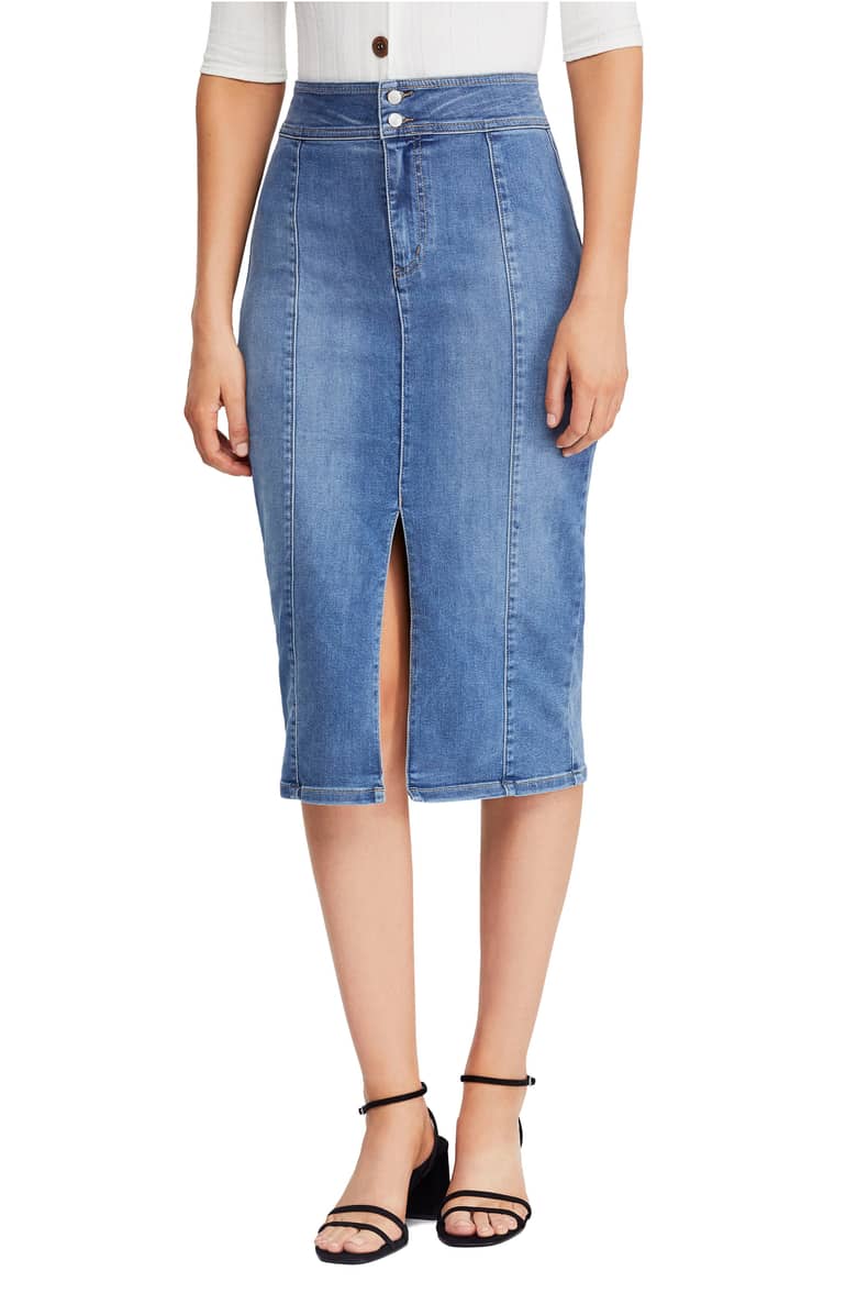 Maddie Denim Midi Skirt