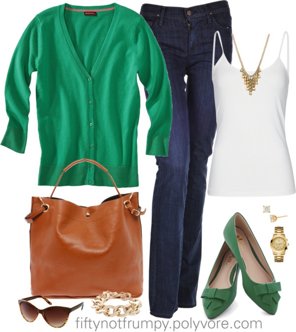 How to style an emerald green cardigan | HOWTOWEAR Fashion