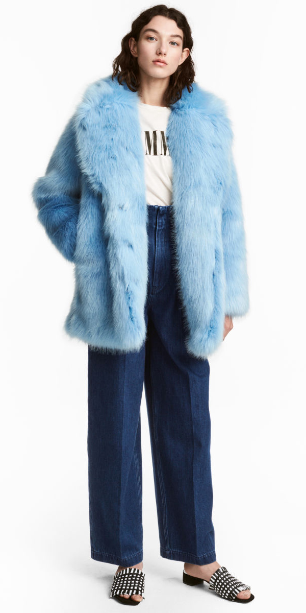 Light blue fur coats | HOWTOWEAR Fashion