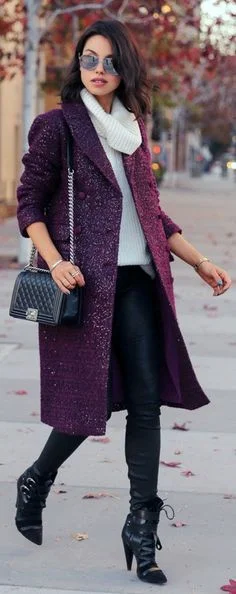 purple jacket outfit