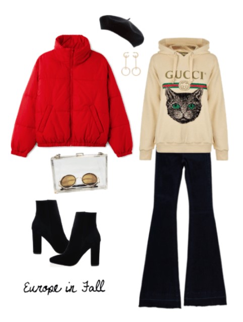 Cherry red puffer jackets | HOWTOWEAR Fashion