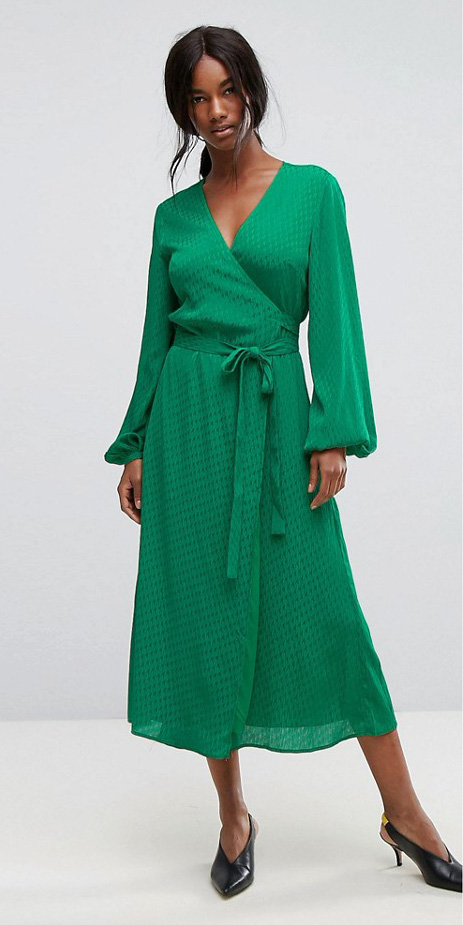 Emerald green wrap dresses | HOWTOWEAR ...