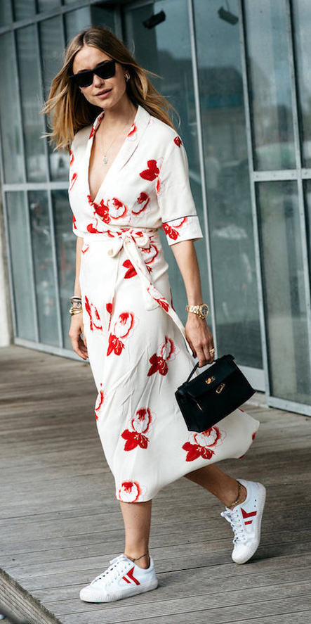 White wrap dresses | HOWTOWEAR Fashion