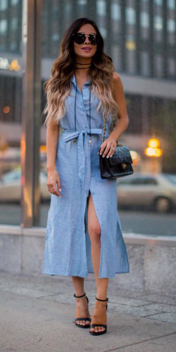 shoes to wear with light blue dress