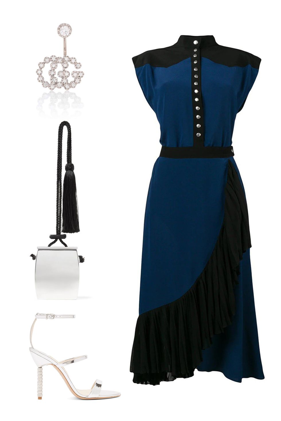 navy dress outfit