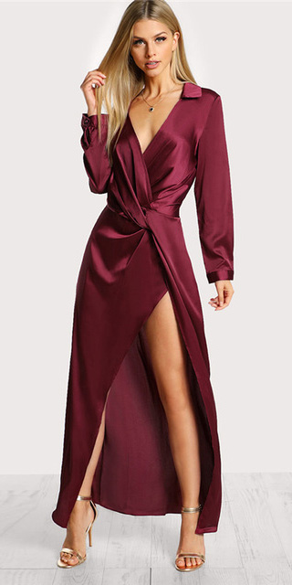 winter burgundy dress