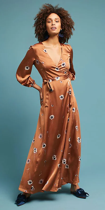 camel maxi dress