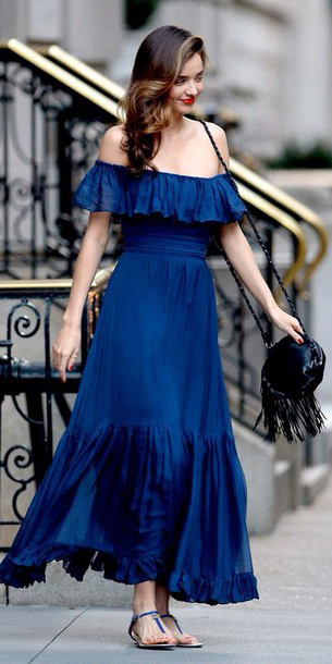 Ways to Wear a Blue Maxi Dress in the Summer