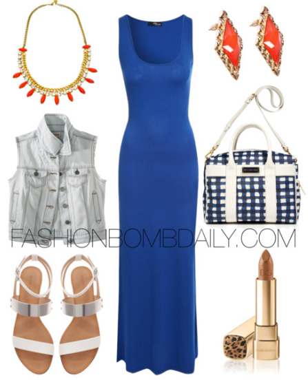 Navy blue maxi dresses | HOWTOWEAR Fashion