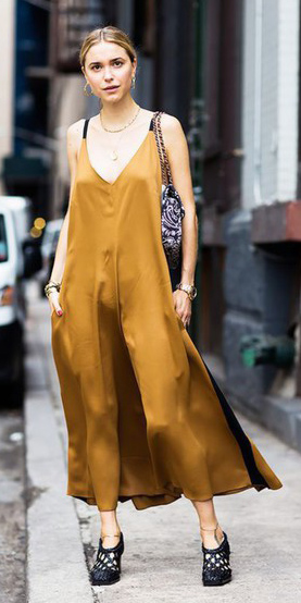 yellow midi slip dress