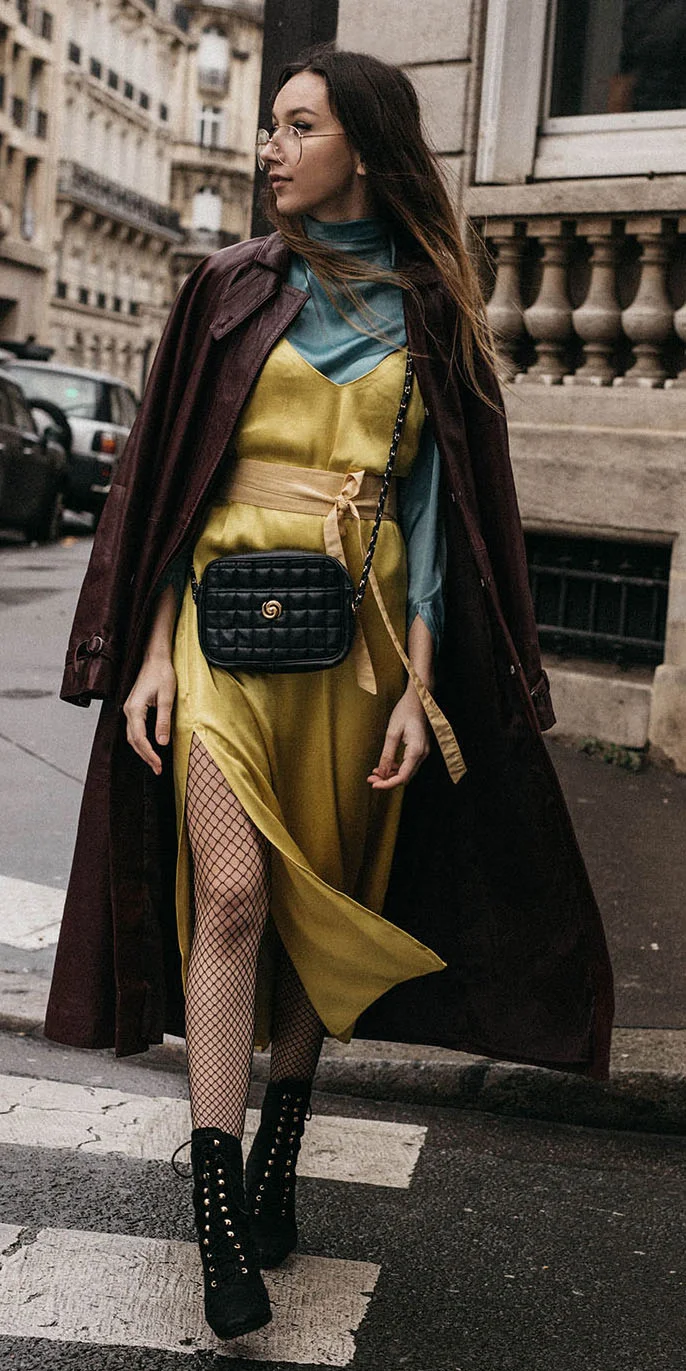 light yellow slip dress