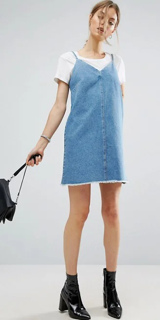 denim slip dress