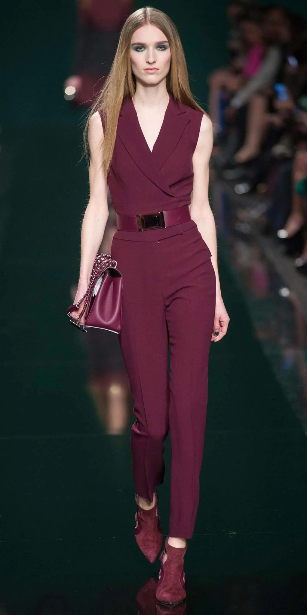 maroon jumpsuit formal