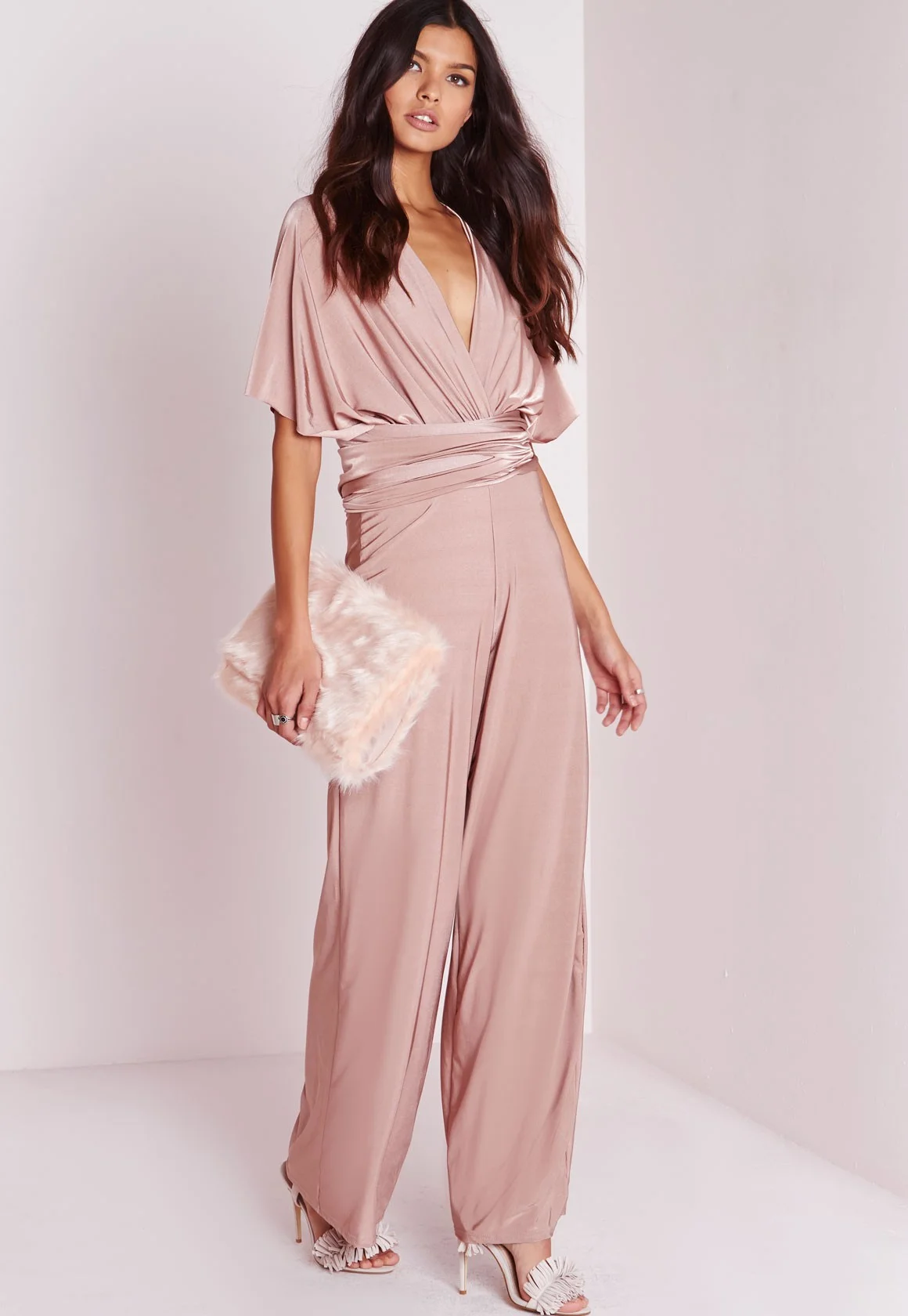 pink white jumpsuit
