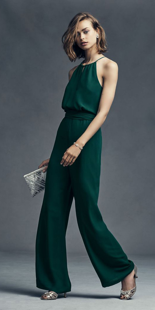 Dark green jumpsuits | HOWTOWEAR Fashion
