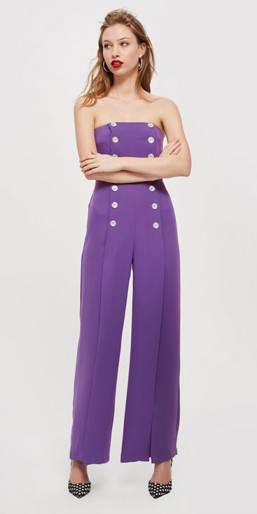 Royal purple jumpsuits | HOWTOWEAR Fashion