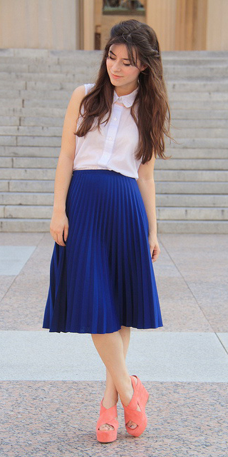 25 Long Skirt Outfits You will Love - for Summer/Spring/Fall - Pretty  Designs