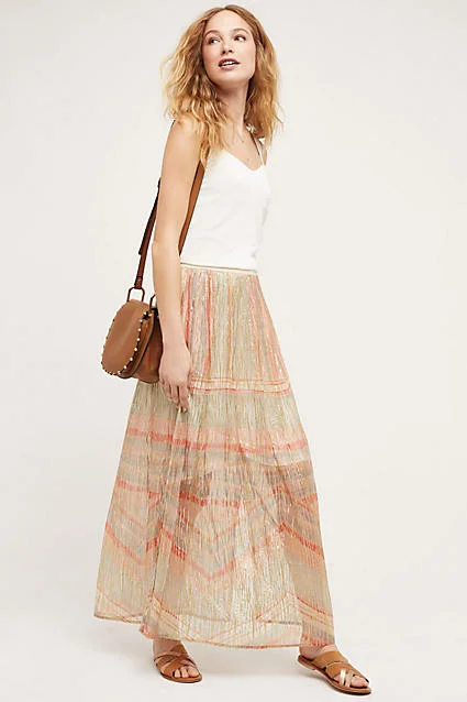 white long skirt with top