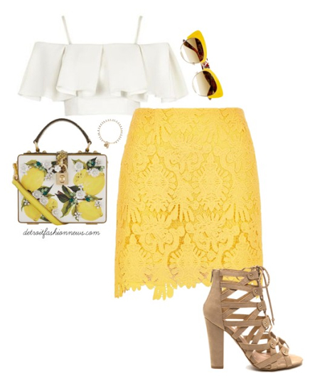 Yellow mini skirts | HOWTOWEAR Fashion